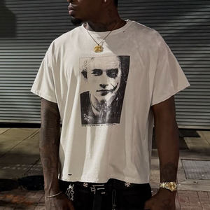 เสื้อยืดโอเวอร์ไซส์ลายกราฟิกวินเทจสไตล์ลำลองสำหรับผู้ชายและผู้หญิง ผ้าฝ้ายทรงหลวมใส่สบายแฟชั่นฤดูร้อน - Product Image 2
