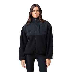 Veste polaire pour femmes 340 GSM Premium, chaude, à séchage rapide, respirante, matelassée, douce au toucher, fermeture éclair intégrale, col haut, randonnée, camping - Product Image 1