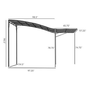 Pergola en aluminium 3x4 pour terrasse de jardin, gris foncé, portes et fenêtres extérieures par Camper - Product Image 3