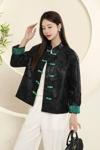 Nueva Chaqueta Casual de Moda para Mujer, al por Mayor, de PU Sólido Transpirable, con Frente Tejido, Ajuste Regular Suave, Logotipo Personalizado, para Otoño, Ropa de Calle y Exterior - Product Image 6