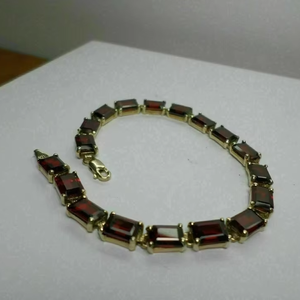 Pulsera de tenis de moissanita con corte brillante redondo, plata de ley 925 chapada en oro, joyería de lujo para mujer, TISHYA DIAMOND 12gm - Product Image 1