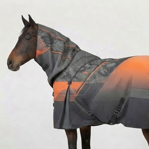 Custom High Quality Nylon Horse Rugs <b>Heavy</b> Duty Waterproof Stable <b>Blanket</b> with Cross Tail Flap and Comfortable Anatomical Fit - Product Image 5