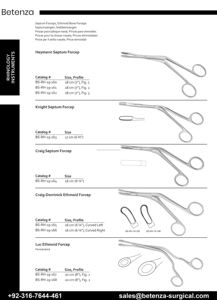 Pinzas de Septum Craig de Alta Calidad, Instrumento Quirúrgico Nasal ENT de Acero Inoxidable Manual - Product Image 6