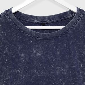 T-shirts personnalisés pour hommes délavés à la pierre Coupe surdimensionnée en polyester/coton - Product Image 4