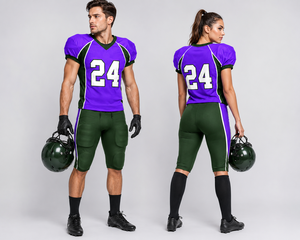 Customized Breathable American Football Uniform Set Unisex 100% Polyester Sublimation Short Sleeve Custom Logo OEM - Product Image 1
