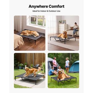 Cuccia Rialzata per Cani di Taglia Grande Stile Cartone Animato, Lettino Portatile per Cani con Telaio in Acciaio e Rete Traspirante in Teslin per Interni - Product Image 5