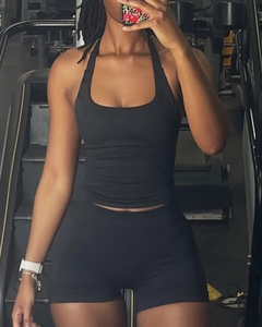 Pantalon de yoga élégant à taille haute et jambes larges pour femmes, pantalon de survêtement décontracté - Product Image 4