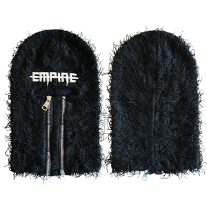 Wholesale Custom Logo Distressed Ski Mask Designer Winter Knitted Balaclava Full Face Cover - Product Image 5