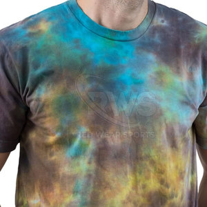 Camiseta de punto con diseño de logotipo personalizado, teñido anudado, 100% algodón, duradera, de manga corta para hombre, ecológica, venta al por mayor 2026 - Product Image 3