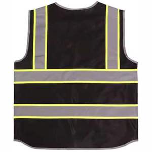 Custom High Visibility Reflective Safety Vests 8 Pockets Zipper Front Modern Unisex Customization <b>Construction</b> Clothing - Product Image 3