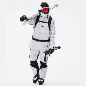 Combinaison de ski unisexe nouvelle mode grande taille imperméable et respirante avec fermeture éclair imprimée pour la vente en gros - Product Image 1