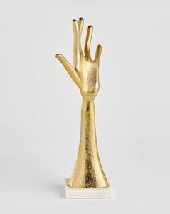 Mesa de mano abierta de aluminio de estilo moderno de alta calidad, estatua artística en forma de mano para centros de mesa, captura la creatividad - Product Image 1