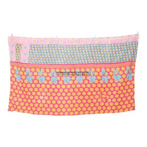 Indian Kantha Gudari Indian Reversible Hand Stitched Heavy Throw Old Sari Blanket Patch Work Heavy 3 To 5 Layers Kantha <b>Quilt</b> - Product Image 5