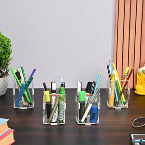 Porte-stylos multifonction en acrylique, porte-stylos de bureau avec logo personnalisé, fournisseur en gros de porte-stylos en acrylique - Product Image 4
