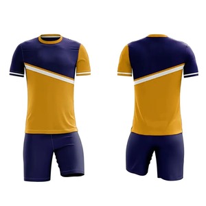 Uniforme de Fútbol Personalizado al por Mayor, Diseño Frontal Personalizado, Malla Transpirable de Secado Rápido, Sublimación Completa, Patrón Sólido, Automatizado - Product Image 1