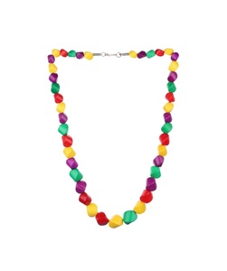 Nouveau Collier Fantaisie Coloré en Résine avec Perles Massives pour Femme, Bijou Géométrique de Qualité Supérieure, Idéal pour Mariage - Product Image 1