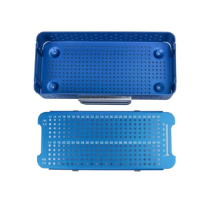 Boîte de désinfection laparoscopique réutilisable de grande taille pour matériel médical, conteneur stérilisé en aluminium, plateaux de stérilisation personnalisables - Product Image 1