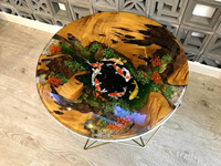 Table basse en résine époxy, taille et aspect personnalisables, haute qualité, écologique, design moderne, décoration intérieure
