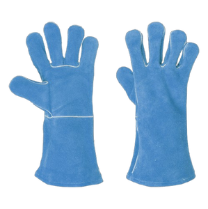 High Performance Cowhide Split Leather Welding <b>Gloves</b> Abrasion Resistant Heavy Duty Firefighting Construction BBQ <b>Gloves</b> - Product Image 4
