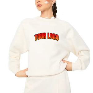 Sweat-shirt décontracté pour femme de haute qualité, sur mesure, 100% coton molletonné, séchage rapide, respirant, manches longues, surdimensionné, pour l'hiver - Product Image 1