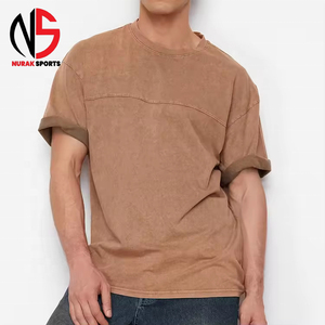 เสื้อยืดผู้ชายไซส์ใหญ่ คอตตอน 100% สไตล์วินเทจ ย้อมสีแบบแอซิด พิมพ์ลาย NURAK ทรงหลวม คุณภาพสูง รุ่นสั่งทำพิเศษ ปี 2026 - Product Image 6