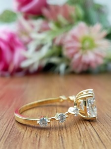 Anillo de Diamante Cultivado en Laboratorio VVS de Corte Brillante de 15 Quilates en Oro Sólido de 14K Personalizable, Certificado por IGI, Color D, para Compromiso o Boda - Product Image 3