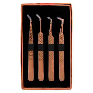 Pince à épiler pour cils, isolation à 45 degrés, en acier inoxydable, pour extensions de cils, outil professionnel pour extensions de cils - Product Image 4
