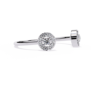 Joyería Clásica de Oro Blanco con Diamantes, Corte Brillante Redondo, Diamantes Naturales Color D, Certificados por GIA, Unisex, para Uso Diario - Product Image 3