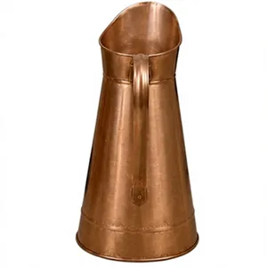 Copper Pitcher With Handle Vintage Style Large Capacity Drinkware For Dining Use Handcrafted Ayurvedic Health Jug Eco Friendly - Product Image 1