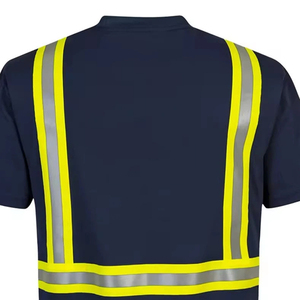 Camiseta de alta visibilidad para trabajadores en oferta, proveedor directo de fábrica, tela de poliéster transpirable, camisetas de alta visibilidad. - Product Image 6