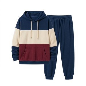 Conjunto Deportivo Informal de Dos Piezas con Capucha para Parejas, a Prueba de Viento, Transpirable, Estampado, Sólido, de Algodón, para Primavera y Otoño, Unisex - Product Image 2