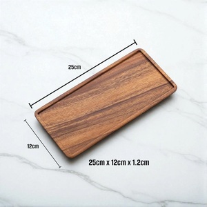 Bandeja de servir rectangular de madera rústica, bandeja de madera para decoración del hogar, bandeja de madera para servir alimentos, bandeja de madera multiusos - Product Image 5