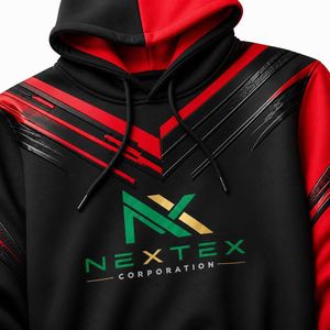 Wholesale Futuristic Armor Design <b>Hoodie</b> <b>Red</b> Black Sublimation Streetwear Graphic Sweatshirt - Product Image 5