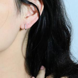 Pendientes de Aro Redondos de Oro 10K 14K con Diamantes Cultivados en Laboratorio, Pendientes Pequeños Minimalistas para Dormir, Regalo para Mujer, Ideales para Fiestas - Product Image 6