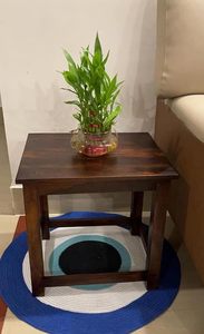 Wood Nightstand <b>End</b> <b>Table</b> Square Side <b>Table</b> Modern <b>Storage</b> Rack for Living Room Bedroom - Product Image 4