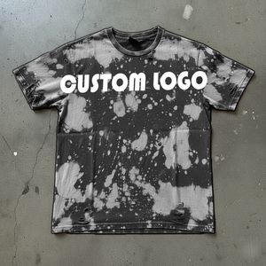 Camiseta Oversize Personalizada con Lavado Ácido y Efecto Desgastado, Diseño Gráfico Vintage Streetwear, 100% Algodón, Estilo Hip Hop, Lavado Monkey, DTG - Product Image 3