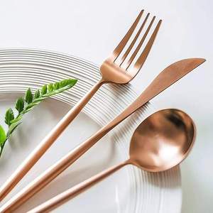 Stainless Steel Silver <b>Flatware</b> <b>Set</b> Mirror Finish Spoon Fork Tableware Utensil <b>Set</b> for Weddings Hotels And Dining - Product Image 3