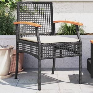 Set di 2 sedie da giardino nere e marroni - Product Image 1