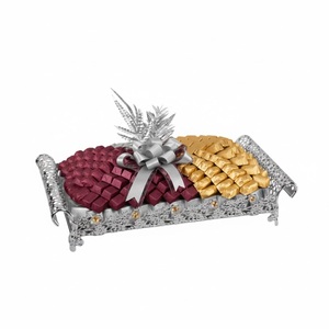 Plateau de service élégant en argent pour chocolats, idéal pour les mariages, l'Aïd et les occasions spéciales, prix bas, directement de l'usine. - Product Image 3