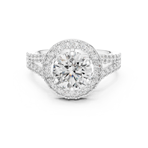 Certified Moissanite <b>Diamond</b> <b>Ring</b> in 925 Sterling Silver - Product Image 1