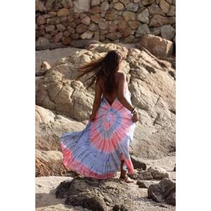 Vestido Maxi de Verano para Mujer, de Algodón Transpirable de Alta Calidad, Estampado Tie Dye, Estilo Casual y Holgado, Ropa para Vacaciones - Product Image 4