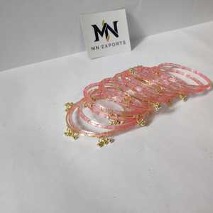 Ensemble de bracelets Jhumki circulaires style ange rose faits à la main en cachemire, pour mariages et fêtes, prix de gros premium, artisanat en verre - Product Image 3