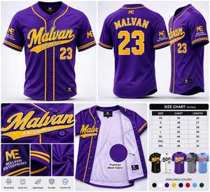 Premium Customized Printed Baseball Uniform Jersey for Button Front Moisture-Wicking Anti-Bacterial Polyester/Cotton Short - Product Image 6