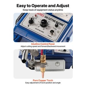 Bruciatore a torcia da 12 pollici con 3 punte, macchina automatica per il taglio a gas di tubi da 0,2-4 pollici, velocità di taglio in linea retta 2-30 pollici/min - Product Image 5