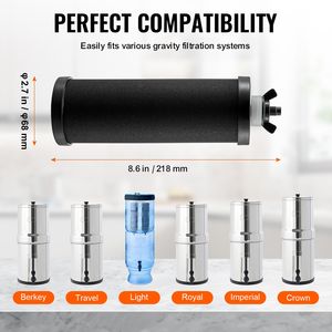 Filtri Acqua a Carbone Attivo Facili da Sostituire, Elementi di Purificazione con Portata di 100 GPD per Filtri Acqua a Gravità - Product Image 6