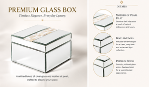 Luxury <b>Silver</b> Mirror Glass Decorative Storage Box Set Dragonfly <b>Knob</b> Premium Jewelry Vanity Organizer Boxes Home Decor Lacquered - Product Image 2