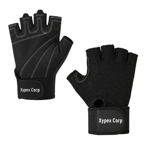 Gants de musculation en cuir synthétique microfibre avec logo personnalisé, respirants, ajustables, demi-doigts, pour la gym, le sport, le cyclisme, unisexe, robustes - Product Image 1