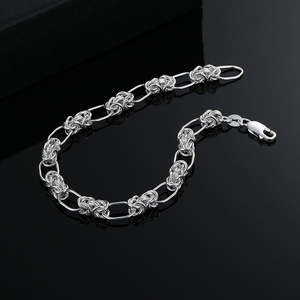 ราคาขายส่ง สร้อยข้อมือเงินแท้ สร้อยข้อมือสำหรับผู้ชาย - Product Image 3