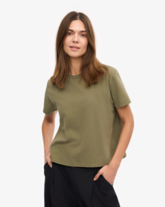 Summer Regular Slim Fit Polyester/Cotton Women T-shirts Custom Casual Short Sleeve Crew Neck Solid Pattern T-shirts Women - Product Image 3