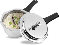 Casserole à pression Maxfresh en acier inoxydable triple couche, robuste et durable, couvercle extérieur anti-explosion, compatible lave-vaisselle, compatible gaz et induction